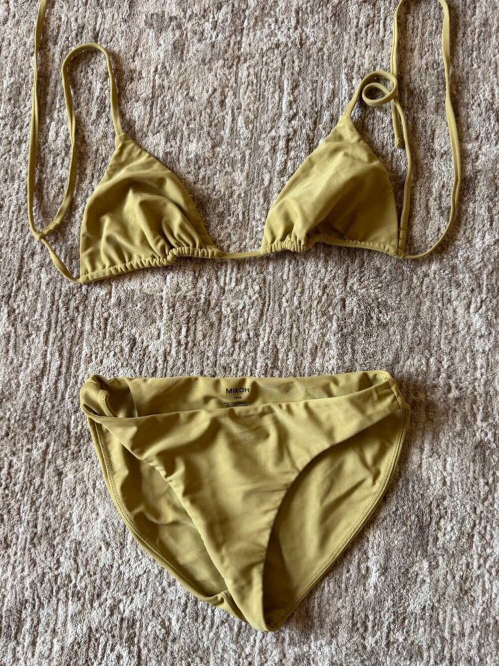 MIKOH Sage Green Bikini Set - Top M / Zuma Bottom L